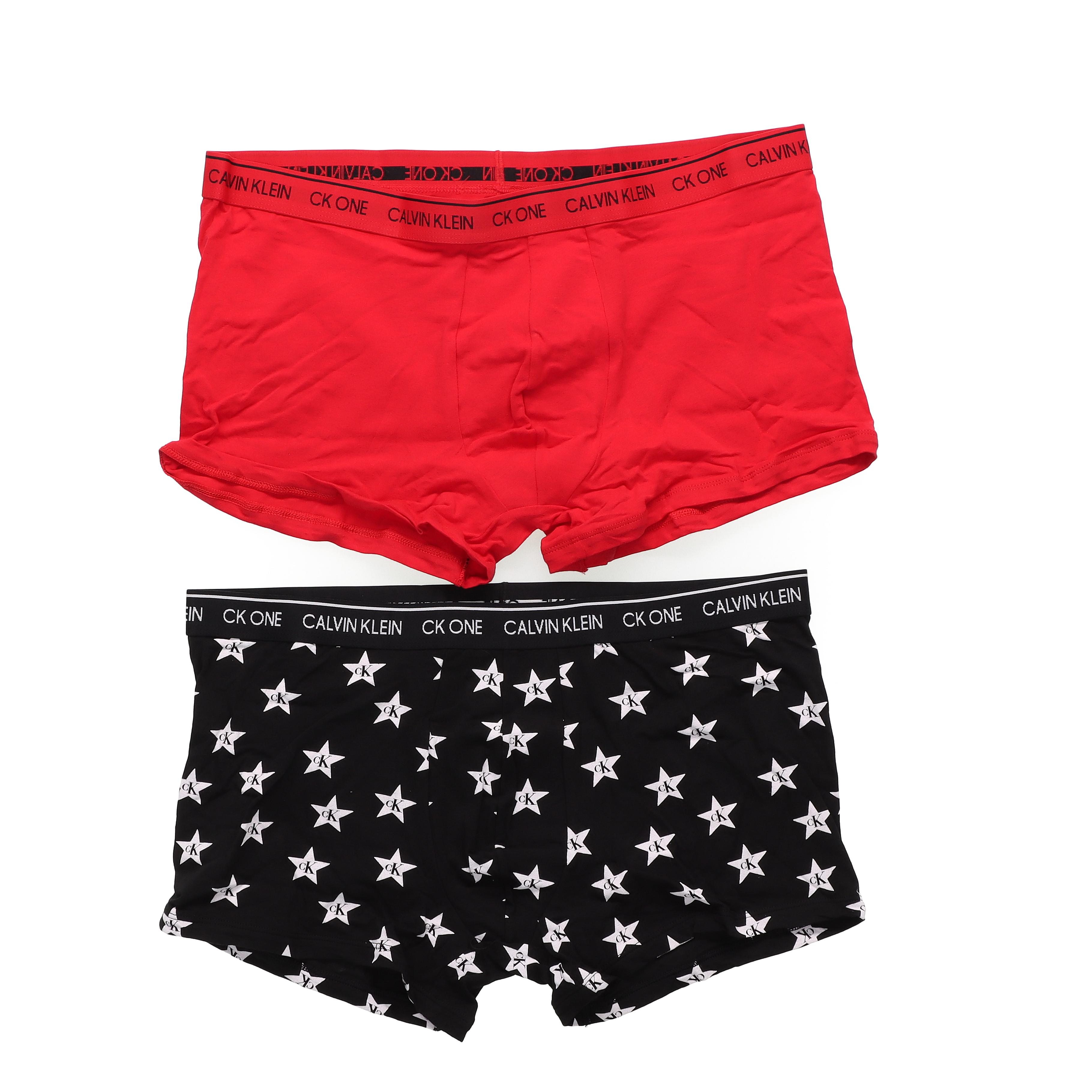 

Мужские трусы-боксеры Calvin Klein, 2 Pack (красный+черный)
