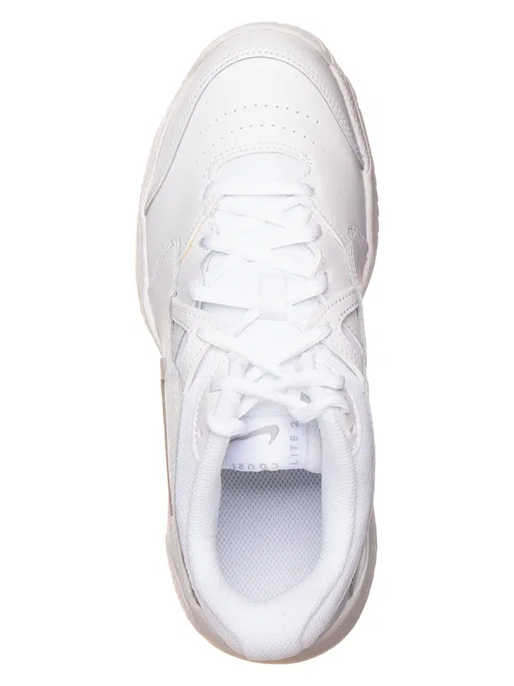 Кроссовки кожаные Nike, белый — фото 4