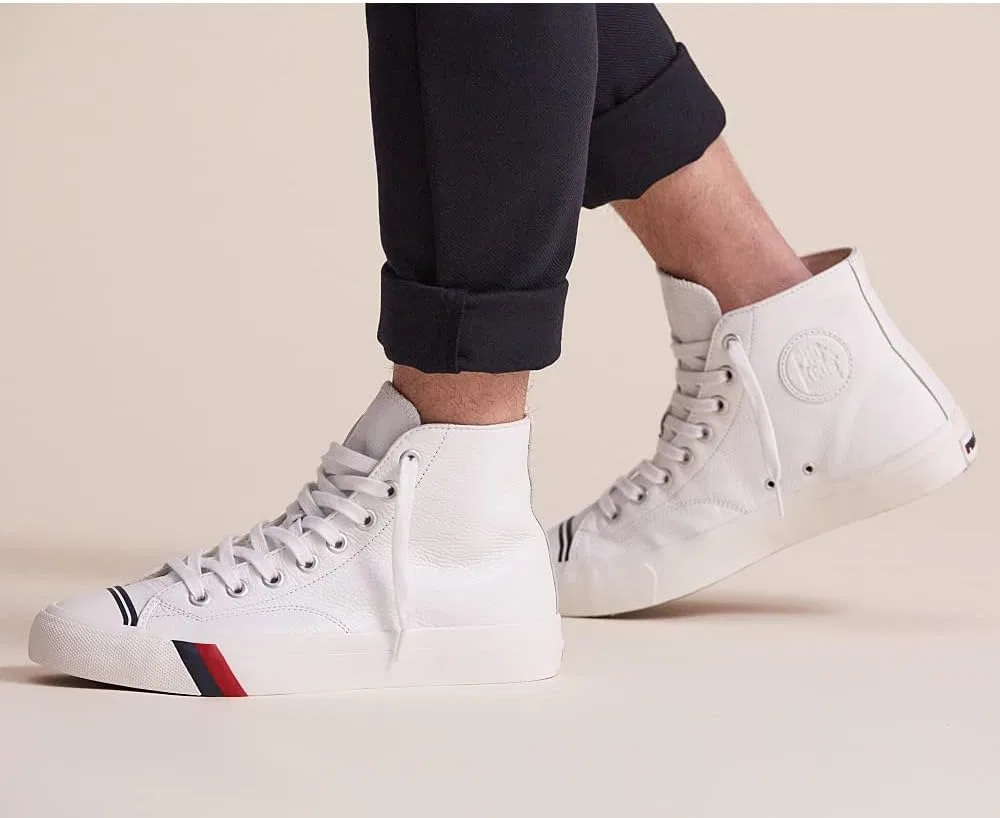 Кожаные кожаные кроссовки PRO-Keds Royal Hi Core, White Leather — фото 2