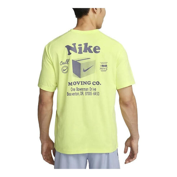

Футболка dri-fit uv hyverse short-sleeve fitness top 'light lemon twist' Nike, желтый
