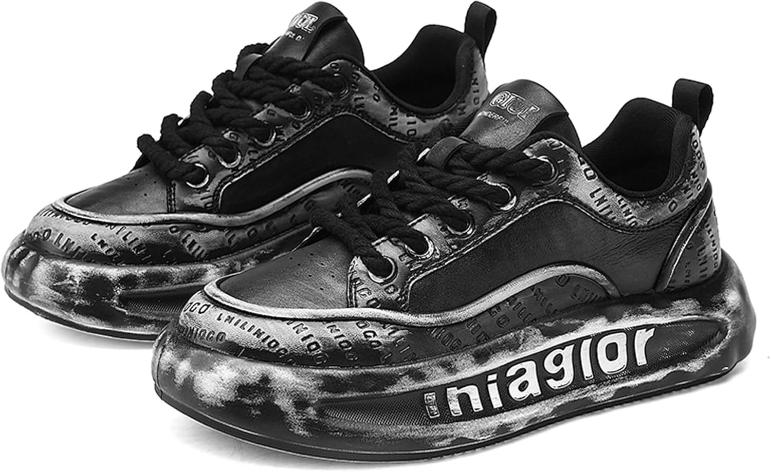 

Мужские ретро кроссовки для скейтбординга - повседневные спортивные туфли с толстой подошвой - дышащие фитнес-кроссовки - модная обувь для прогулок - удобные беговые кроссовки Dzbajrqm, черный