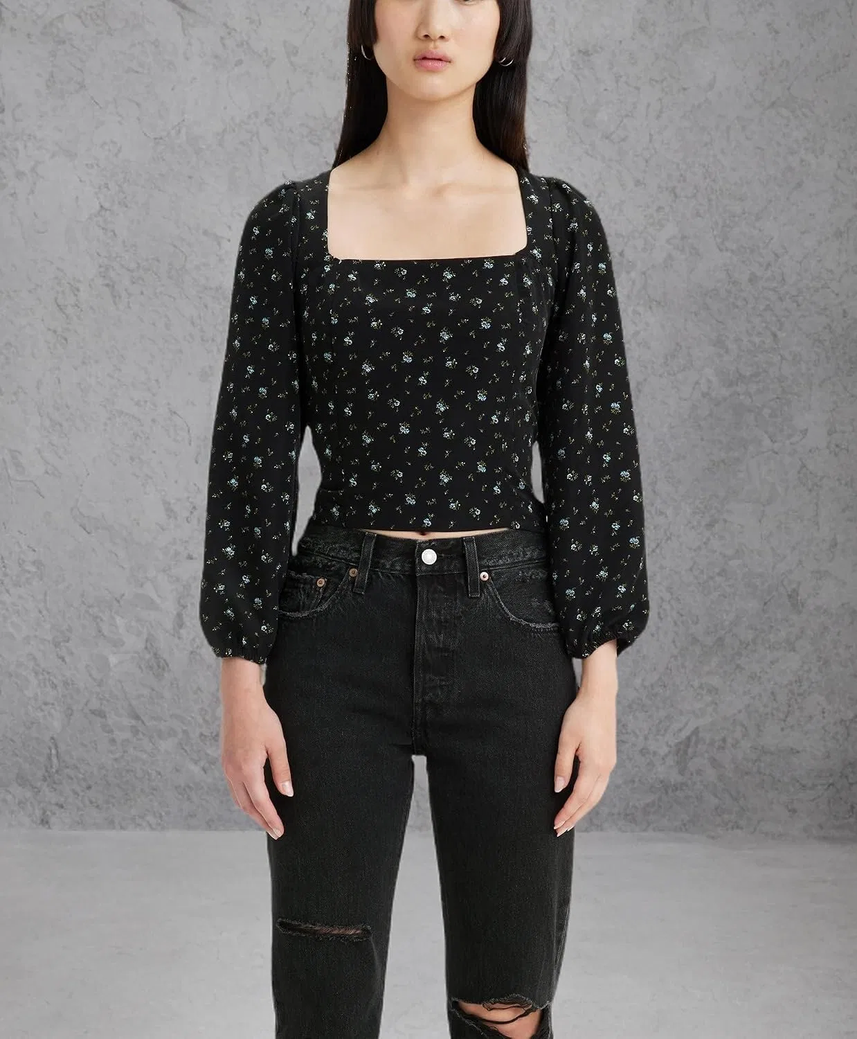 Блуза, Finn, Levi's, флорал кавиар — фото 3