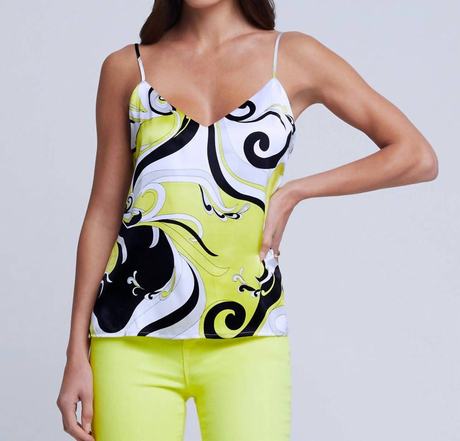 

Топ Jane на тонких бретельках черного/белого цвета Saint Martin L'Agence