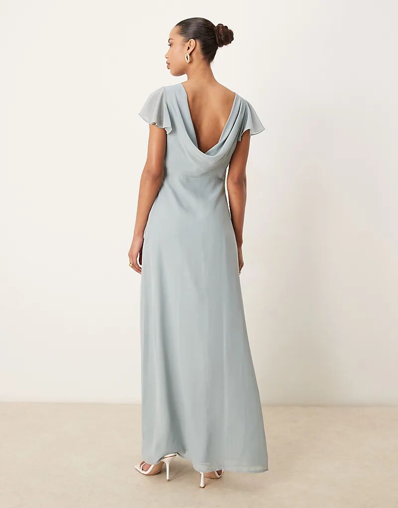 

Длинное платье Anaya Cowl Back в цвете Cloud Blue