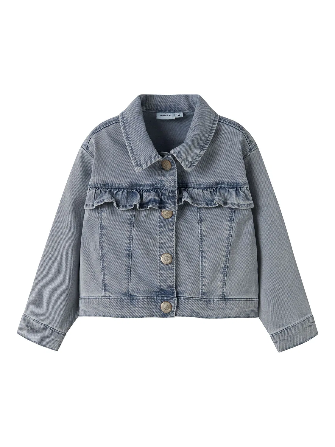 Джинсовая куртка с рюшами, Name it, light blue denim