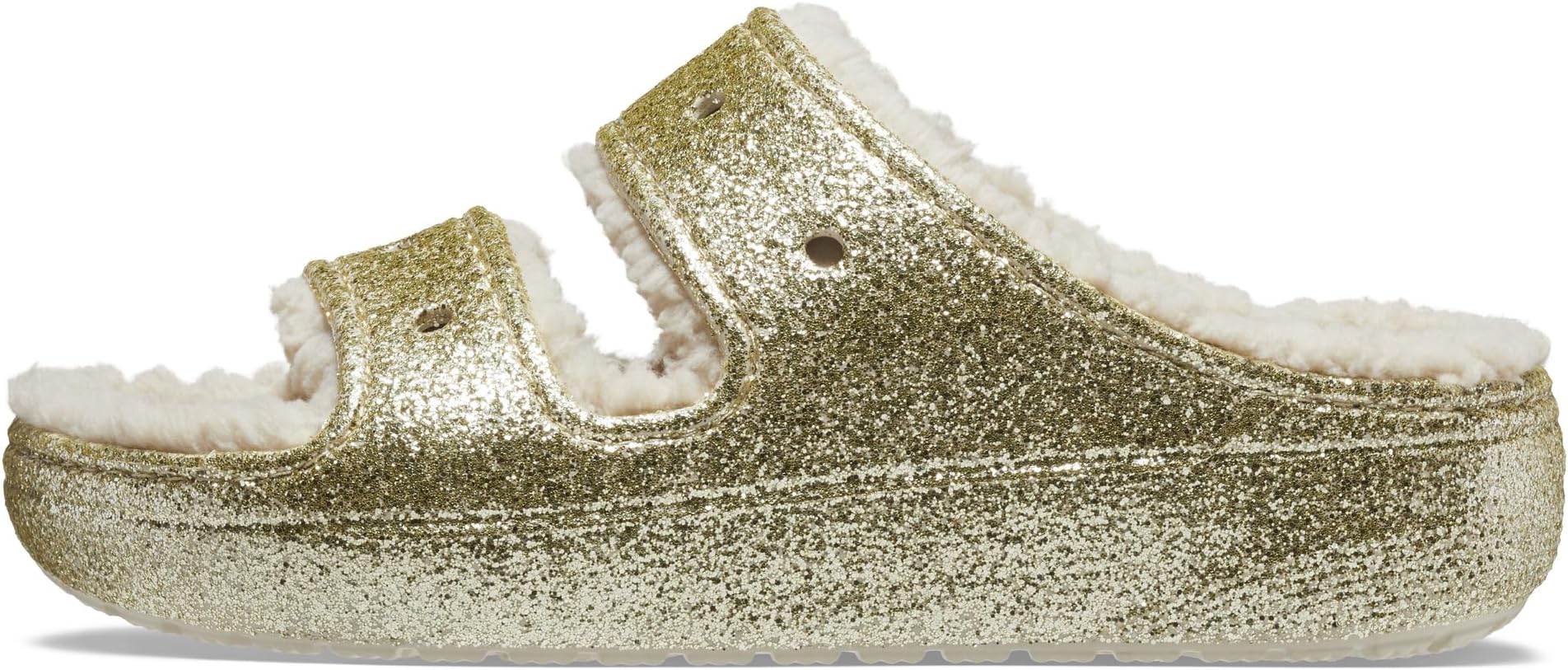 Сандалии Crocs Classic Cozzzy Sandals, цвет Stucco/Glitter — фото 4