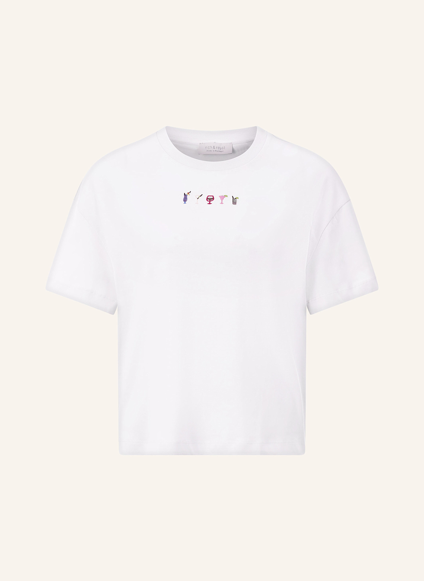

Футболка с драгоценными камнями Rich & Royal, белый