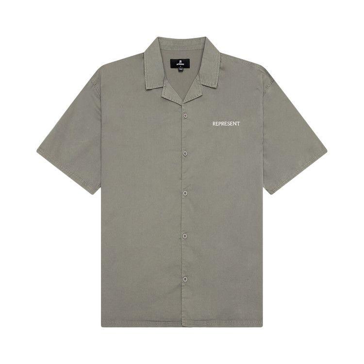 

Рубашка Represent Clo Script Camp Collar Shirt, Washed Khaki