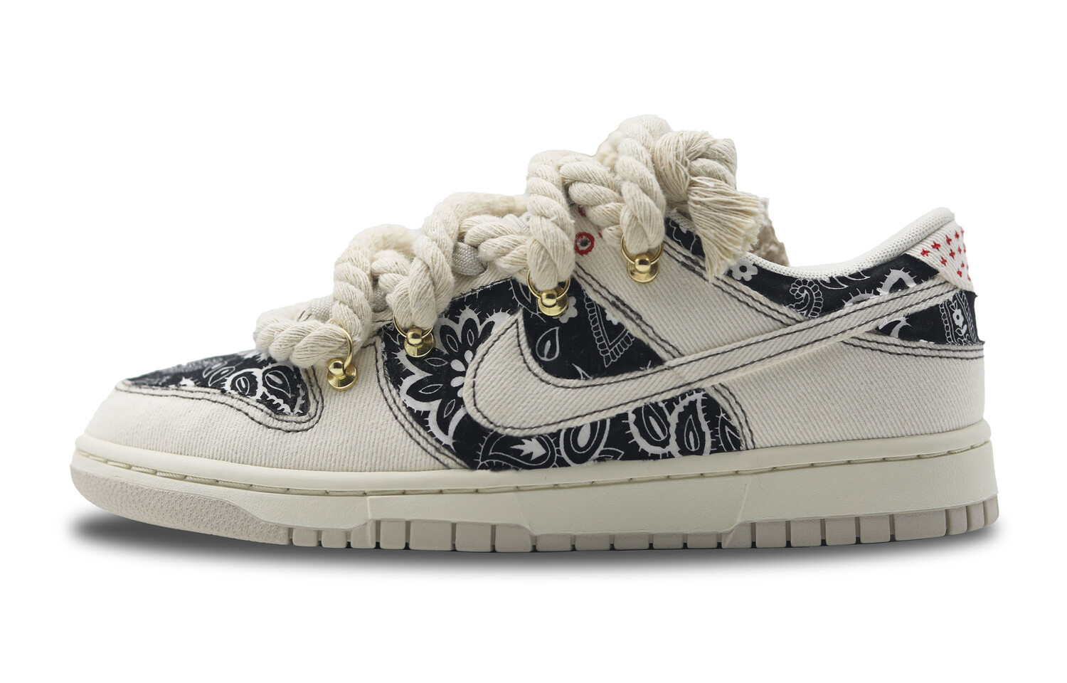 

Кроссовки для скейтбординга Dunk мужские низкие бежевый/черный/белый Nike