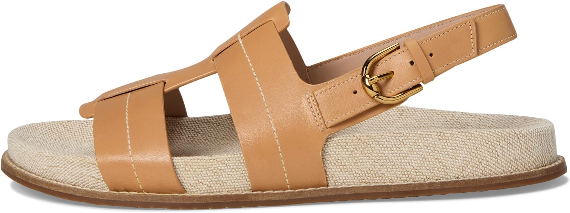 Сандалии Cole Haan Marlee Fisherman Footbed Sandals, цвет Biscuit Leather/Natural Canvas — фото 4