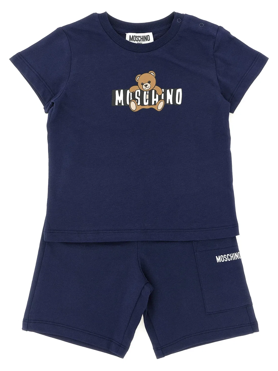 Футболка + шорты-бермуды MOSCHINO BABY 'Moschino Teddy Bear', синий