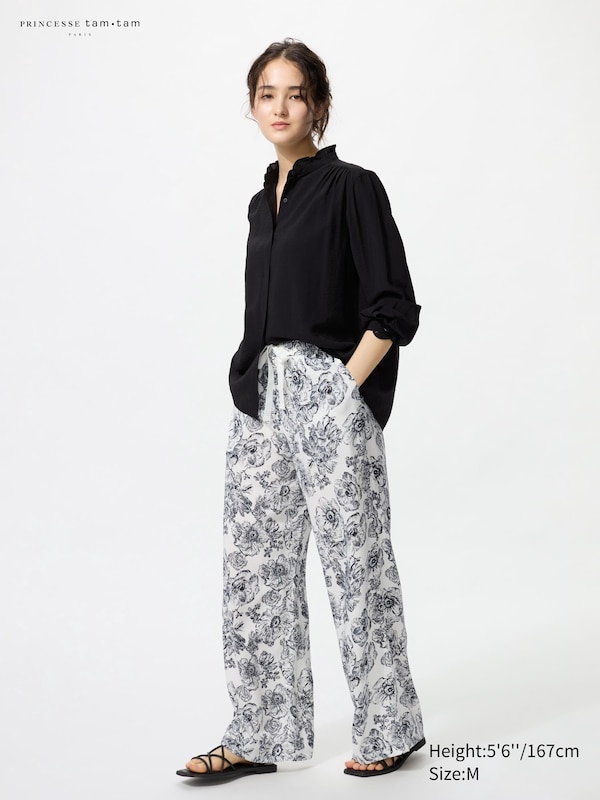 

Длинные брюки (принт) Uniqlo, белый