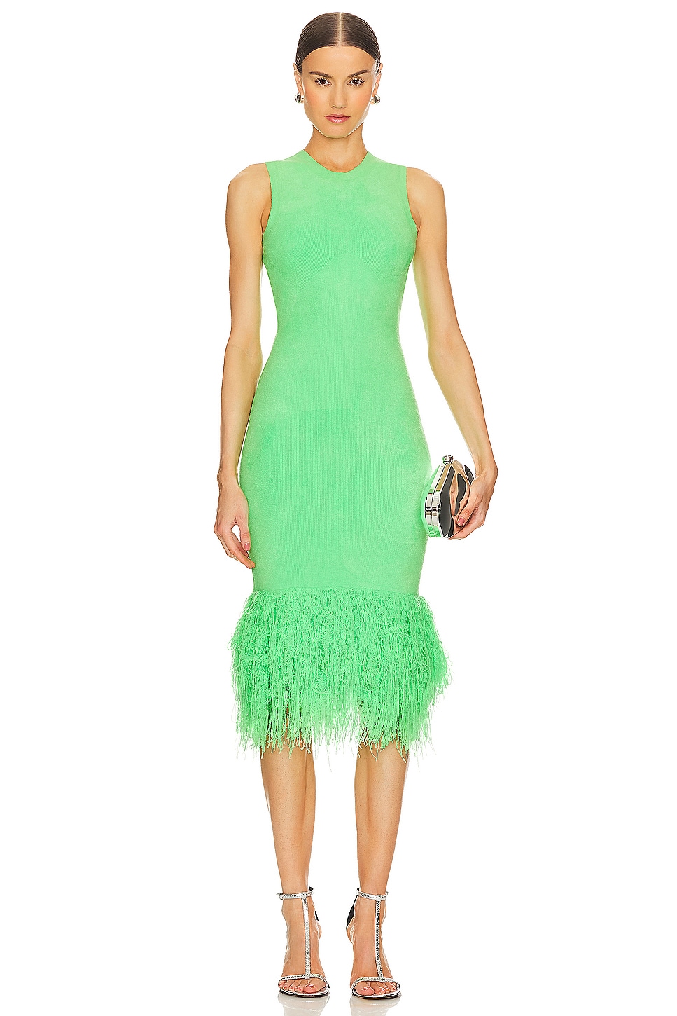 

Платье миди embrace Dodiee, цвет vert fluo
