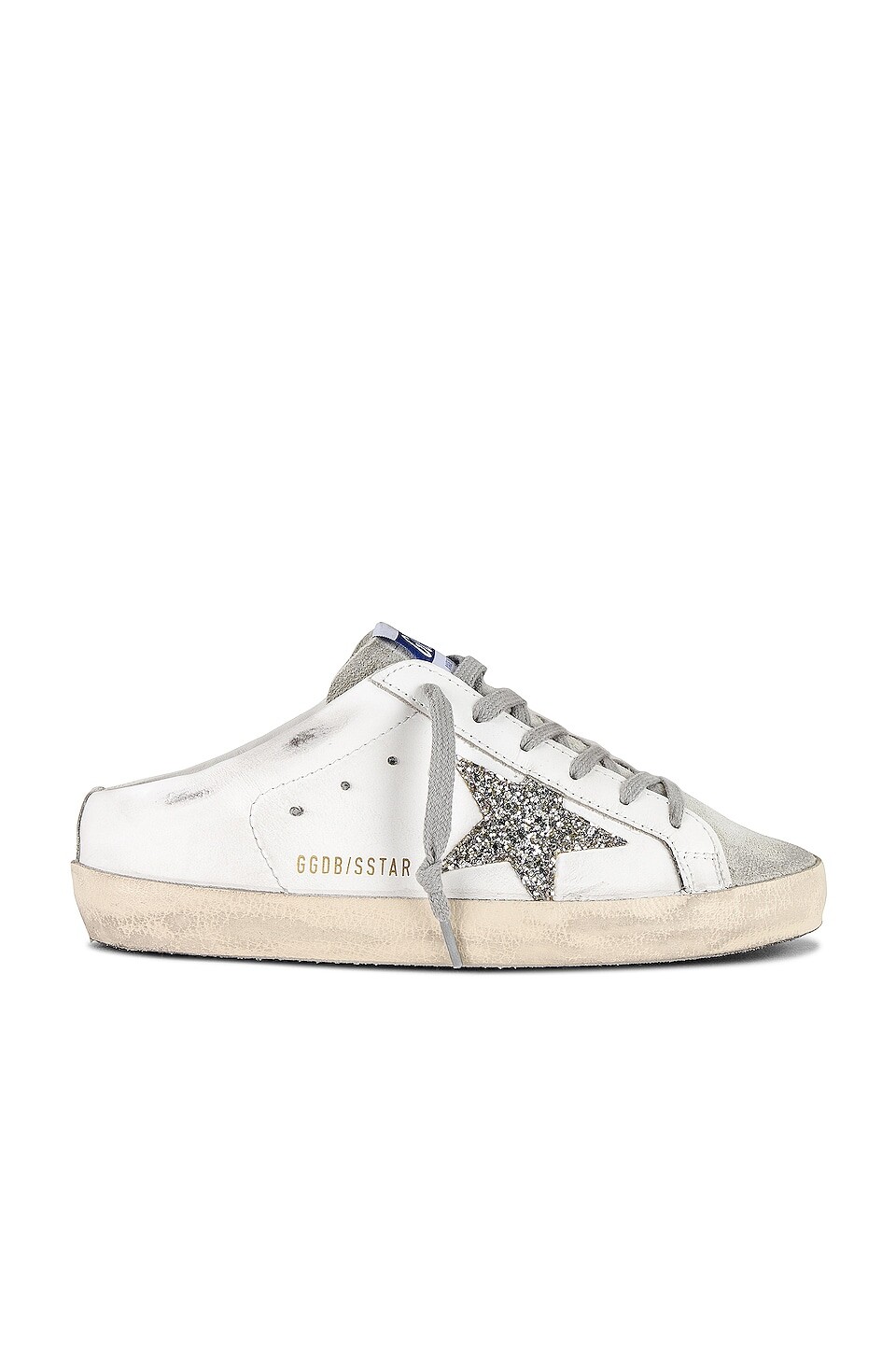 

Кроссовки Golden Goose Super-Star Sabot, цвет White, Ice, & Platinum