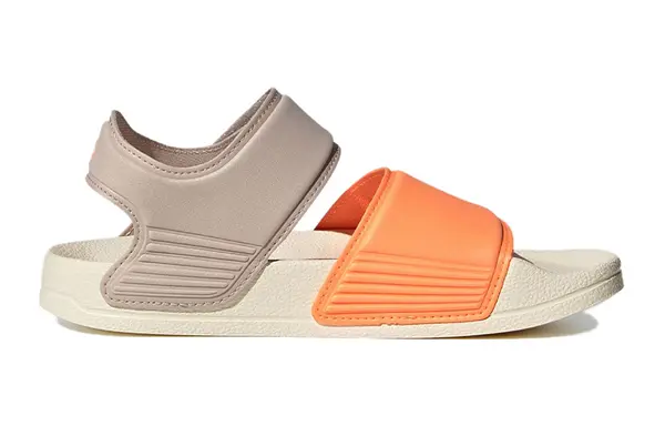 Кроссовки adilette sandals 'wonder taupe orange' Adidas, мультиколор — фото 2