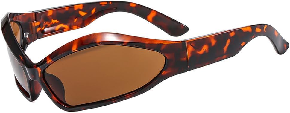 

Панк-солнцезащитные очки для женщин, модные овальные солнцезащитные очки для мужчин, солнцезащитные очки в стиле стимпанк для занятий спортом на открытом воздухе WNCKSQ, C4leopardbrown