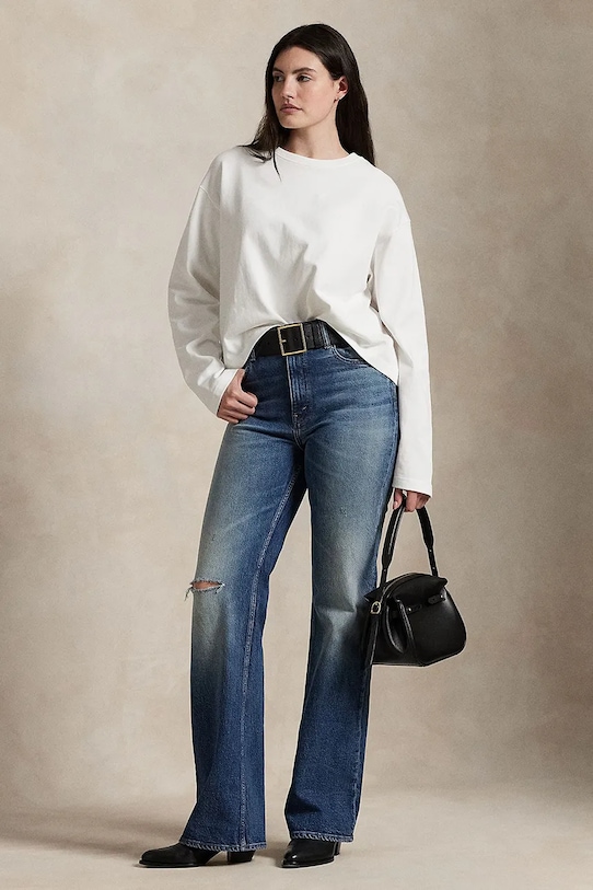 Хлопковая водолазка Polo Ralph Lauren, белый — фото 3