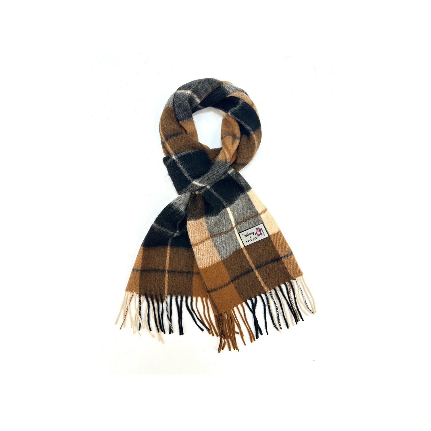 

Disney Лотсо шерстяной вязаный шарф унисекс, Coffee Black Plaid