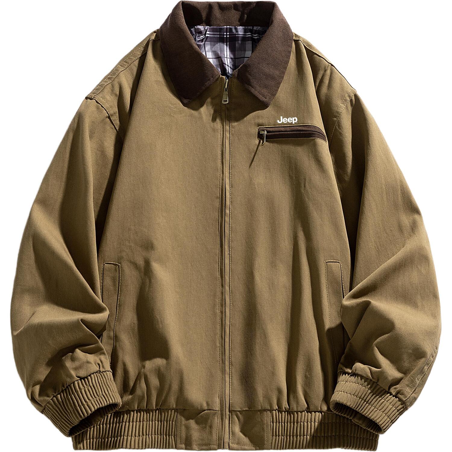 

Куртка Unisex Lapel Moderate Pilot Jeep, coffee