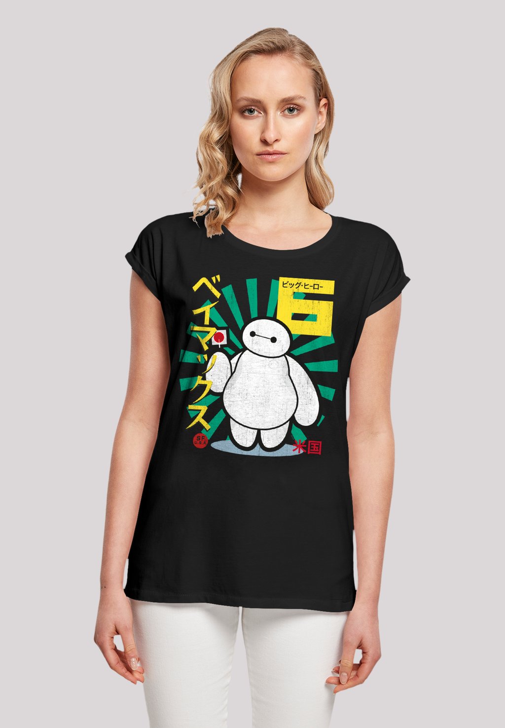 

Футболка с принтом BIG HERO 6 BAYMAX LOLLYPOP F4NT4STIC, черный