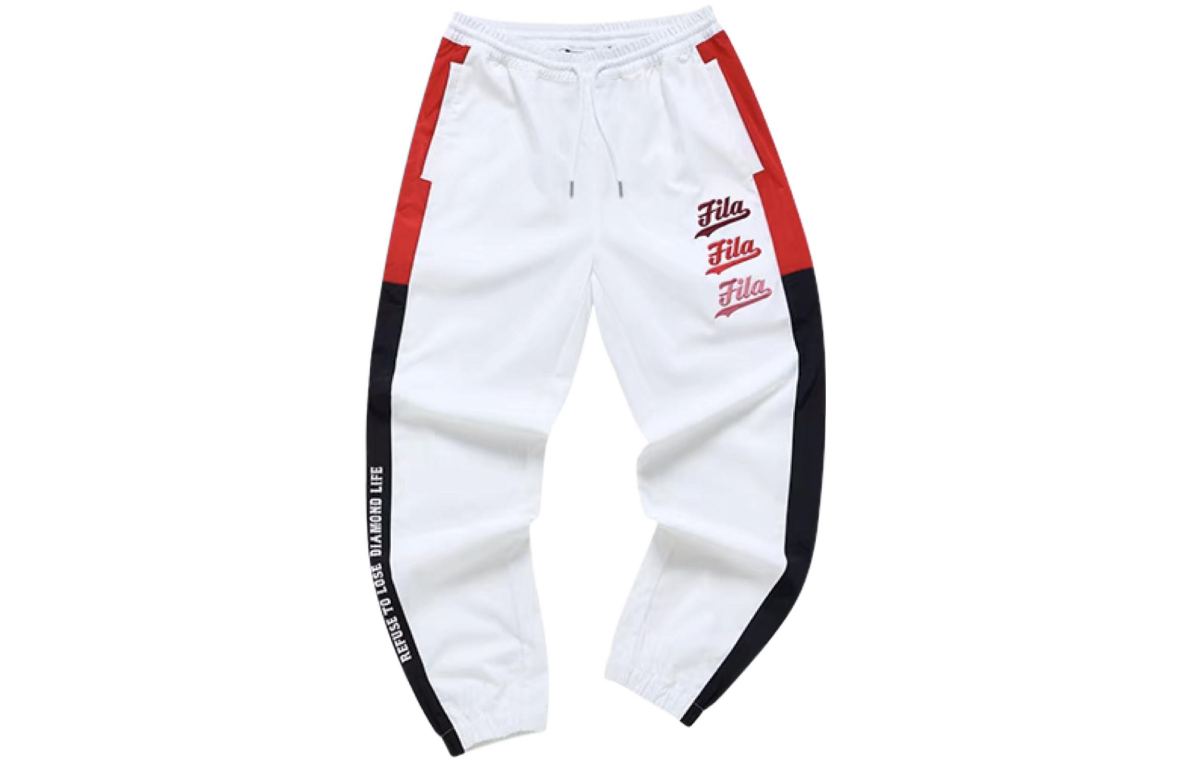 

FILA FUSION Бейсбол серия вязаные спортивные штаны women's white