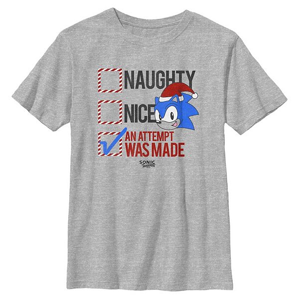 

Футболка с принтом Naughty or Nice для мальчиков 6-20 Sonic The Hedgehog