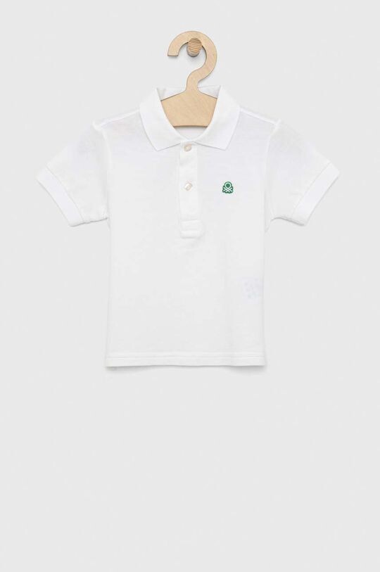 

Детская хлопковая рубашка-поло United Colors of Benetton, бежевый