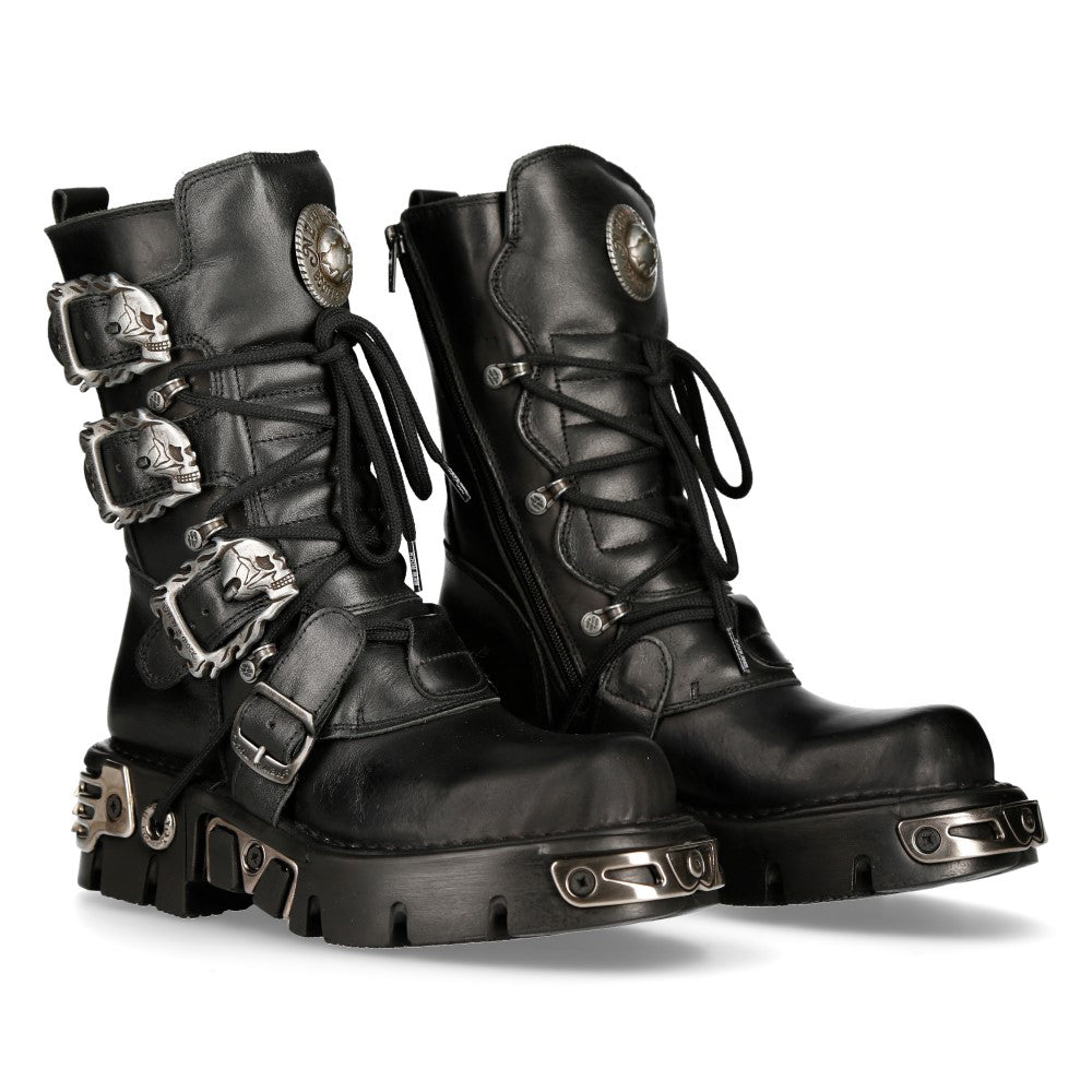 

391 S1 Ботинки Reactor Goth Metallic Black New Rock