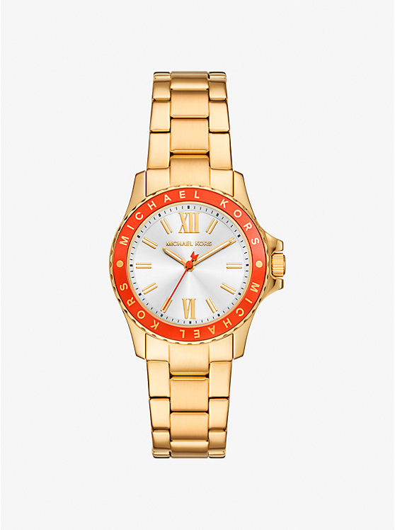 

Мини-Часы Everest золотистого цвета Michael Kors, красный