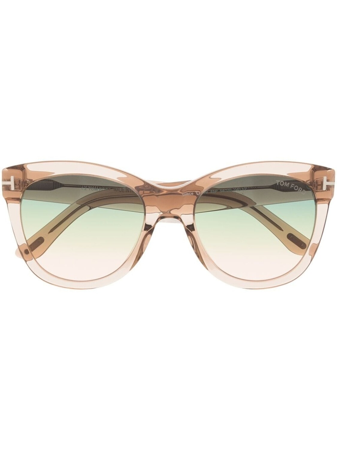 

TOM FORD Eyewear солнцезащитные очки трапециевидной формы, коричневый