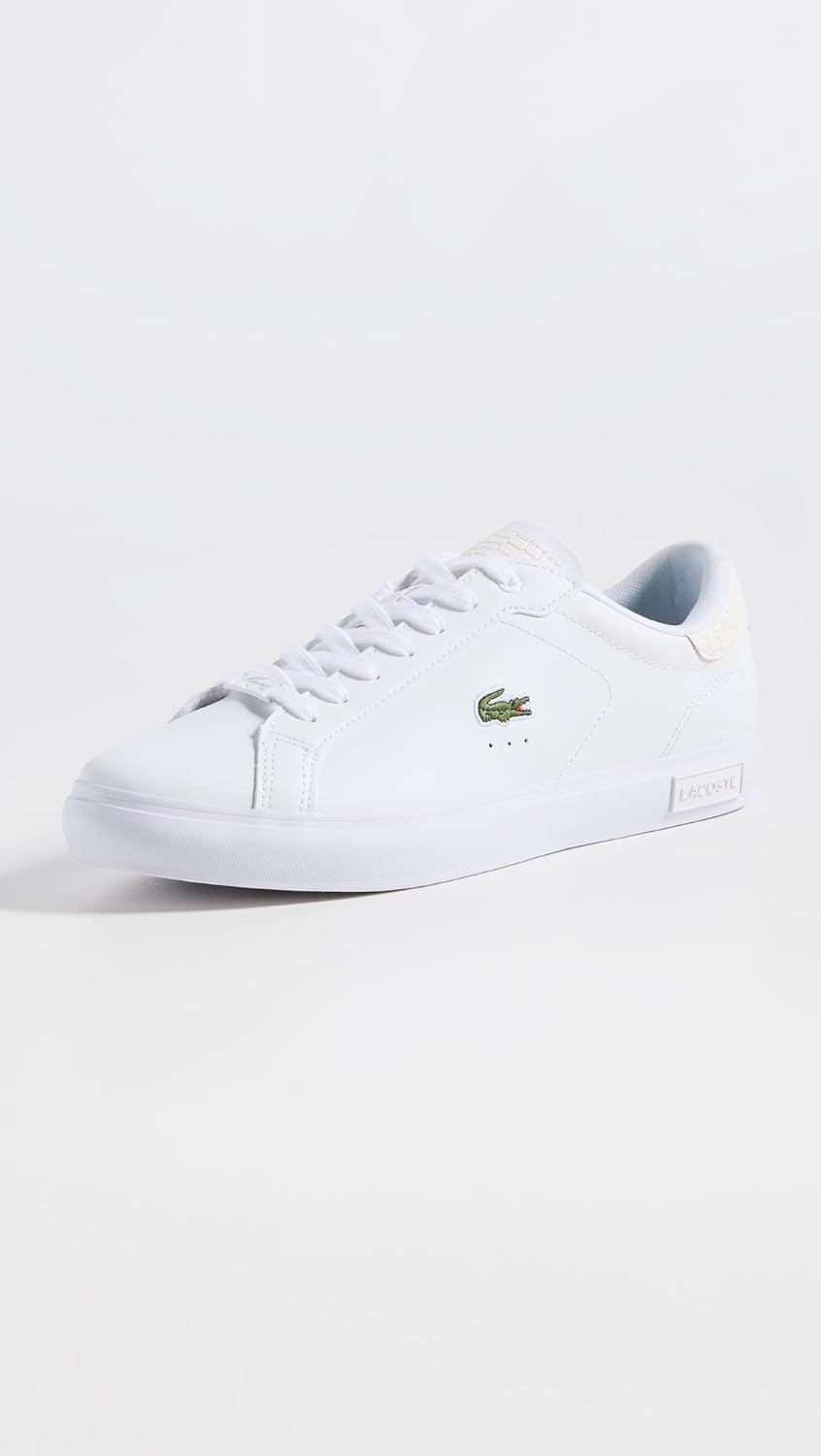 Lacoste мужские кожаные кроссовки Powercourt, Blanc/Blanc — фото 2