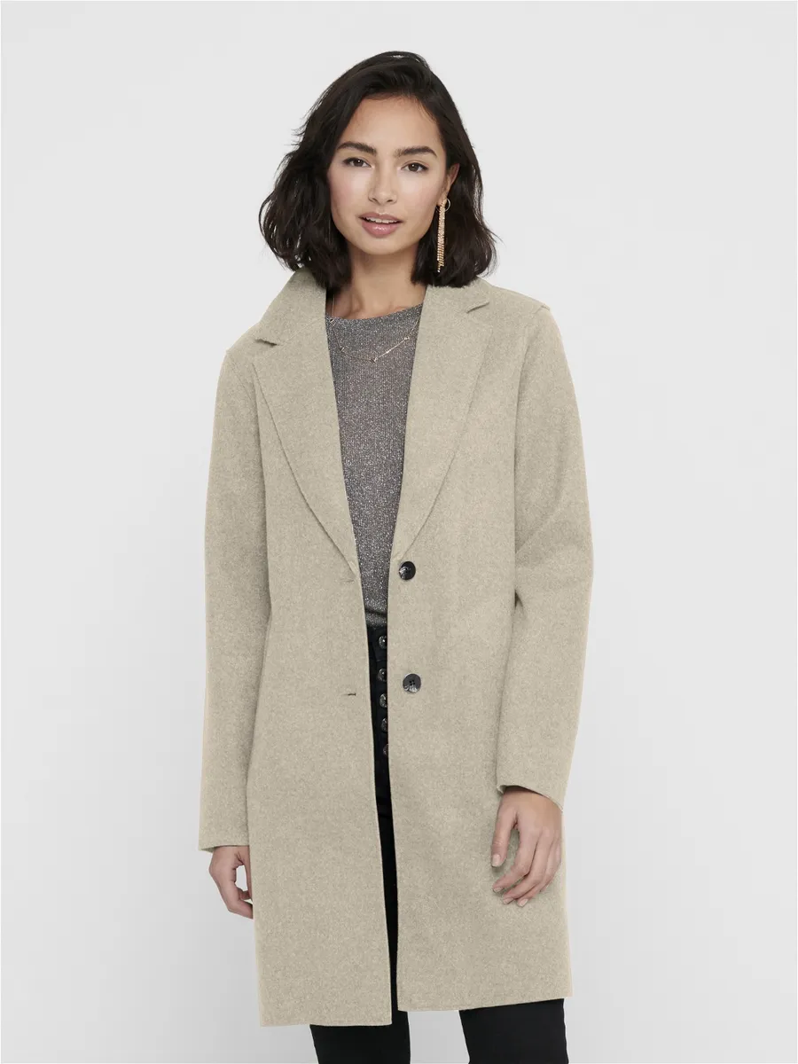 

Only длинное пальто "ONLCARRIE BONDED COAT OTW NOOS", цвет Humus Detail:Melange