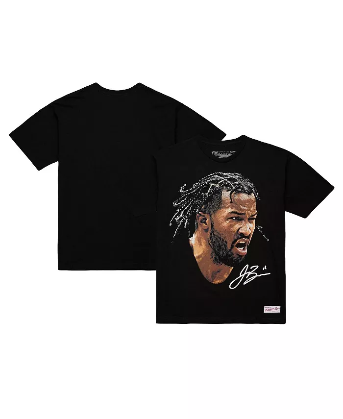 

Мужская и женская футболка NBA с принтом Real Big Face игрока Джалена Брансона в черном цвете Mitchell & Ness