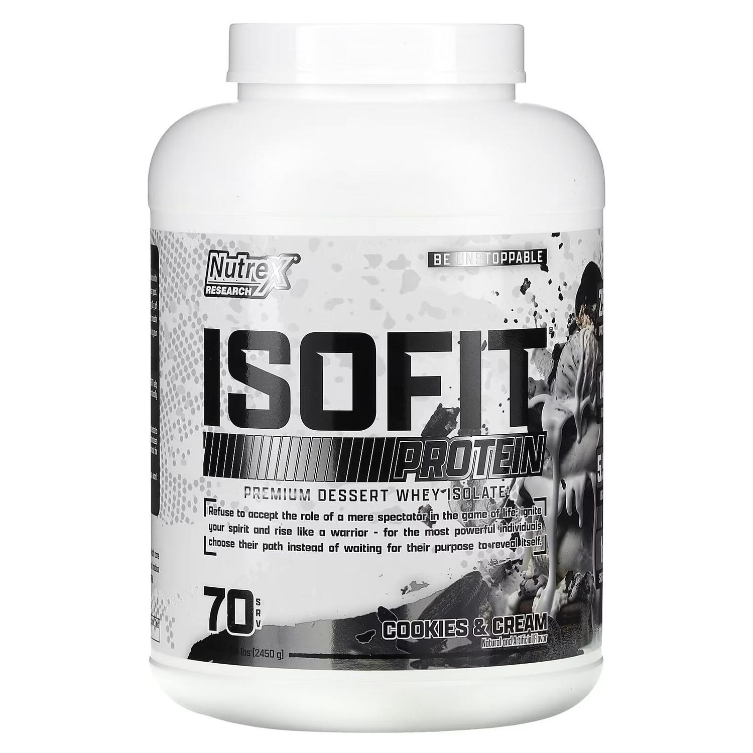 

Белок IsoFit, печенье и сливки, 5,4 фунта (2450 г) Nutrex Research