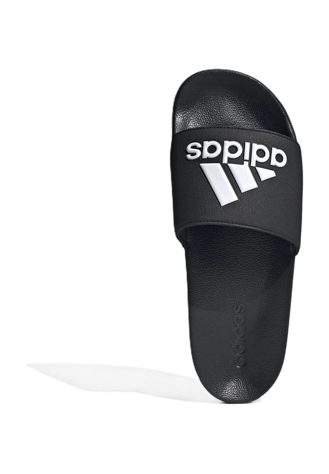 Туфли для купания "shower adilette" стелька с логотипом и принтом Adidas, черный — фото 2