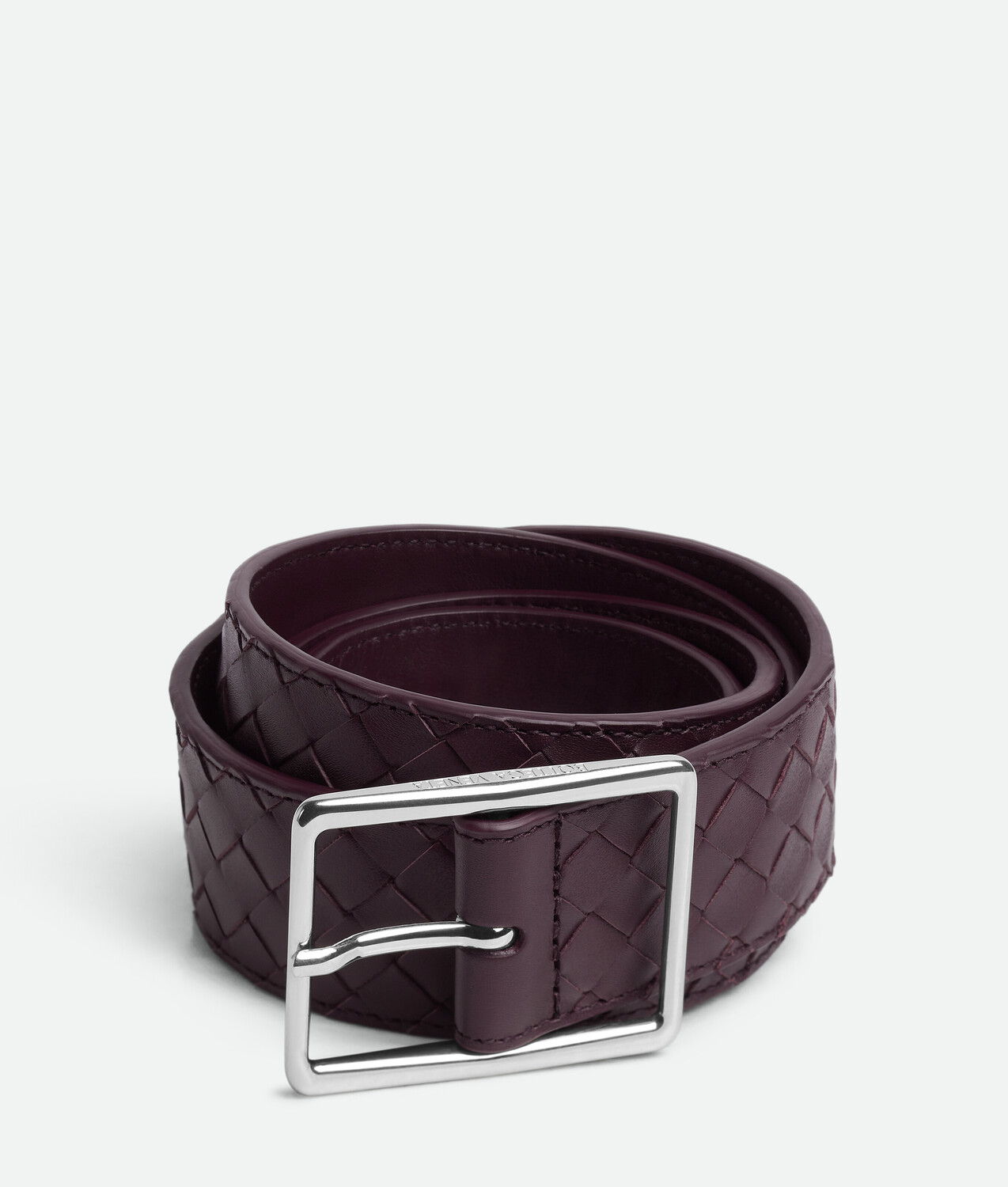

Intrecciato piccolo belt BOTTEGA VENETA, темный бароло