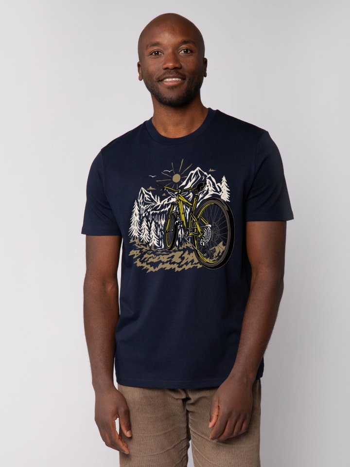 

Футболка wat Apparel T-Shirt Mountainbike und Berge, темно-синий