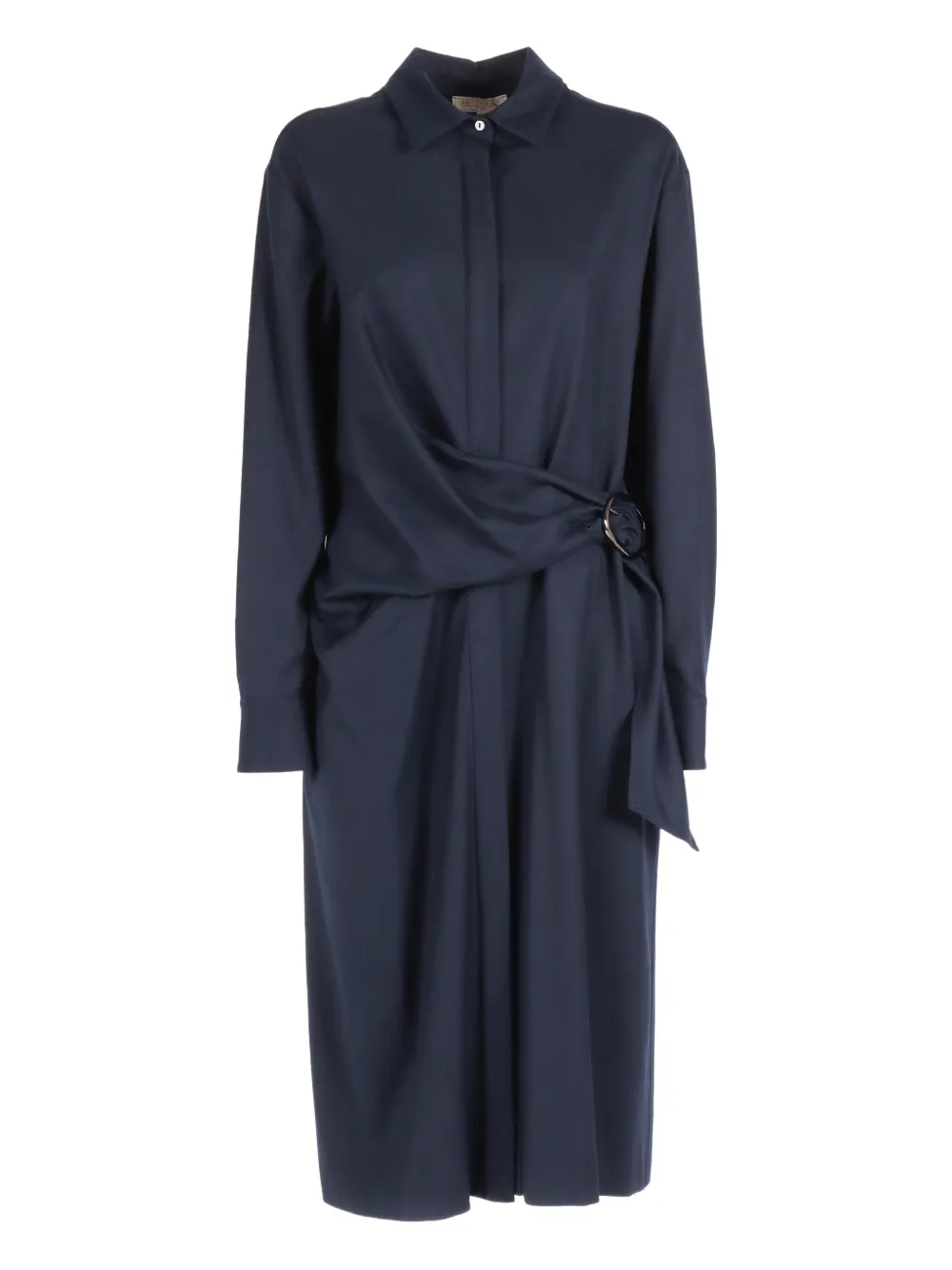 

Платье-рубашка с пряжкой Antonelli, синий