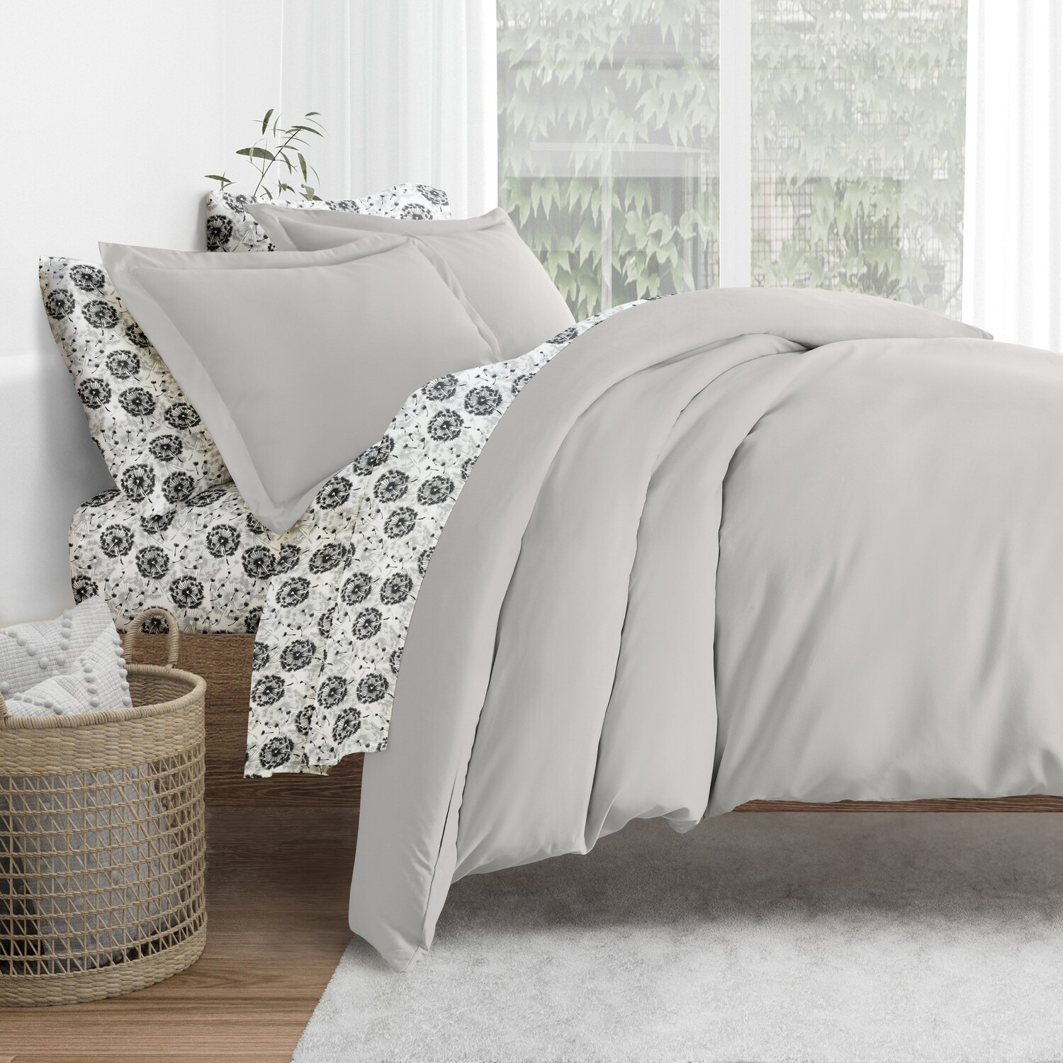 

Комплект постельного белья, комплект однотонных пододеяльников ienjoy Home, цвет Light Gray