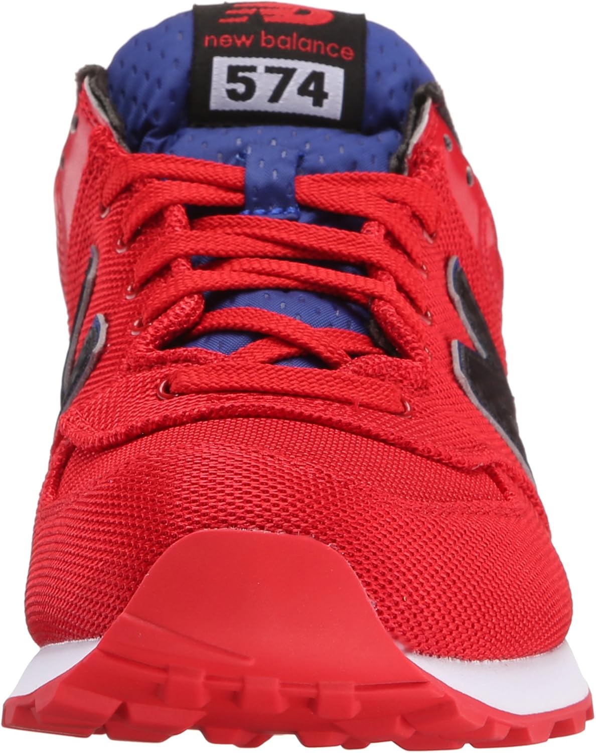 Детские кроссовки New Balance 574 V1 на шнуровке, Red/White — фото 2