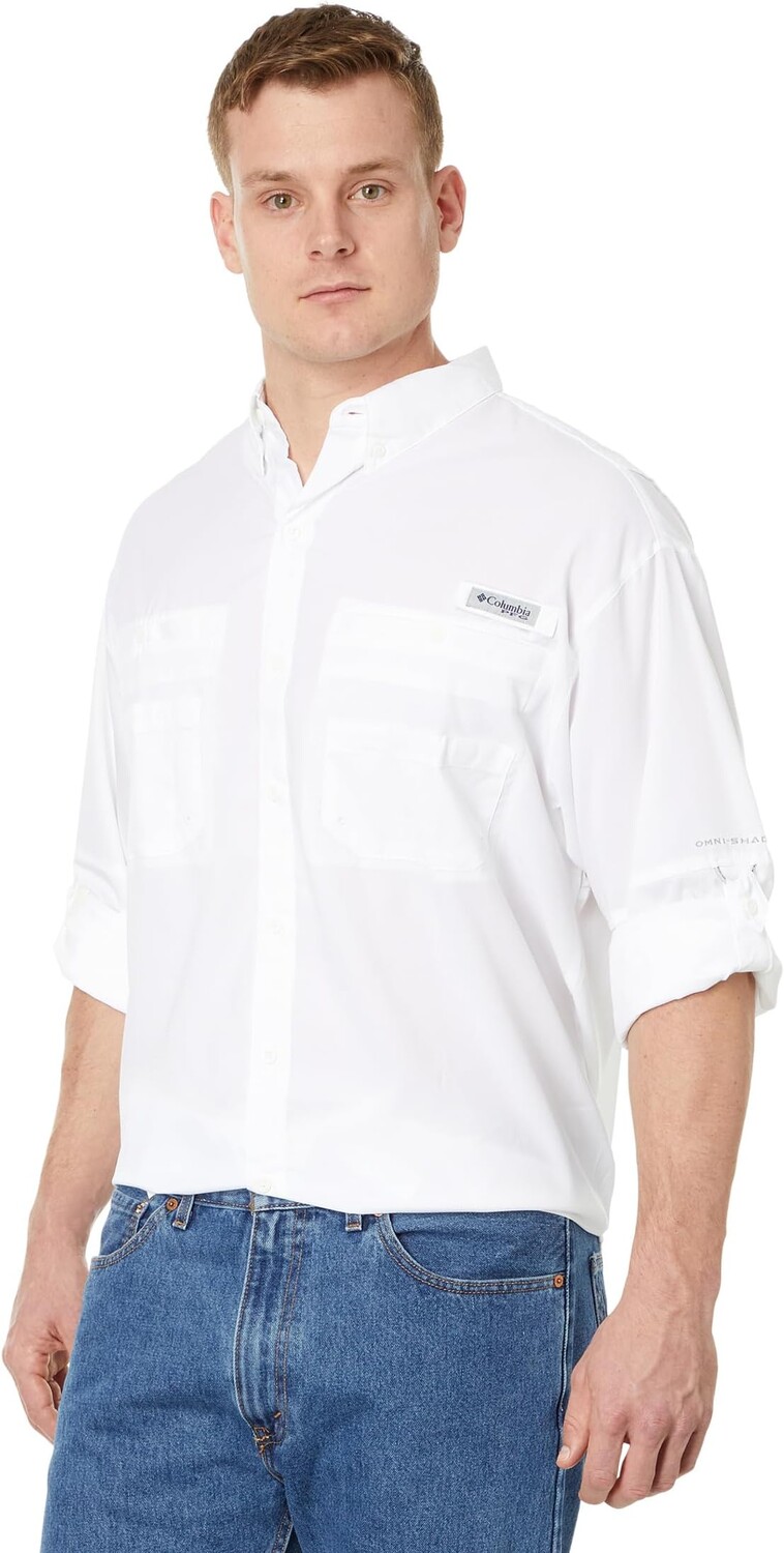 

Рубашка Big & Tall Tamiami II L/S Columbia, белый