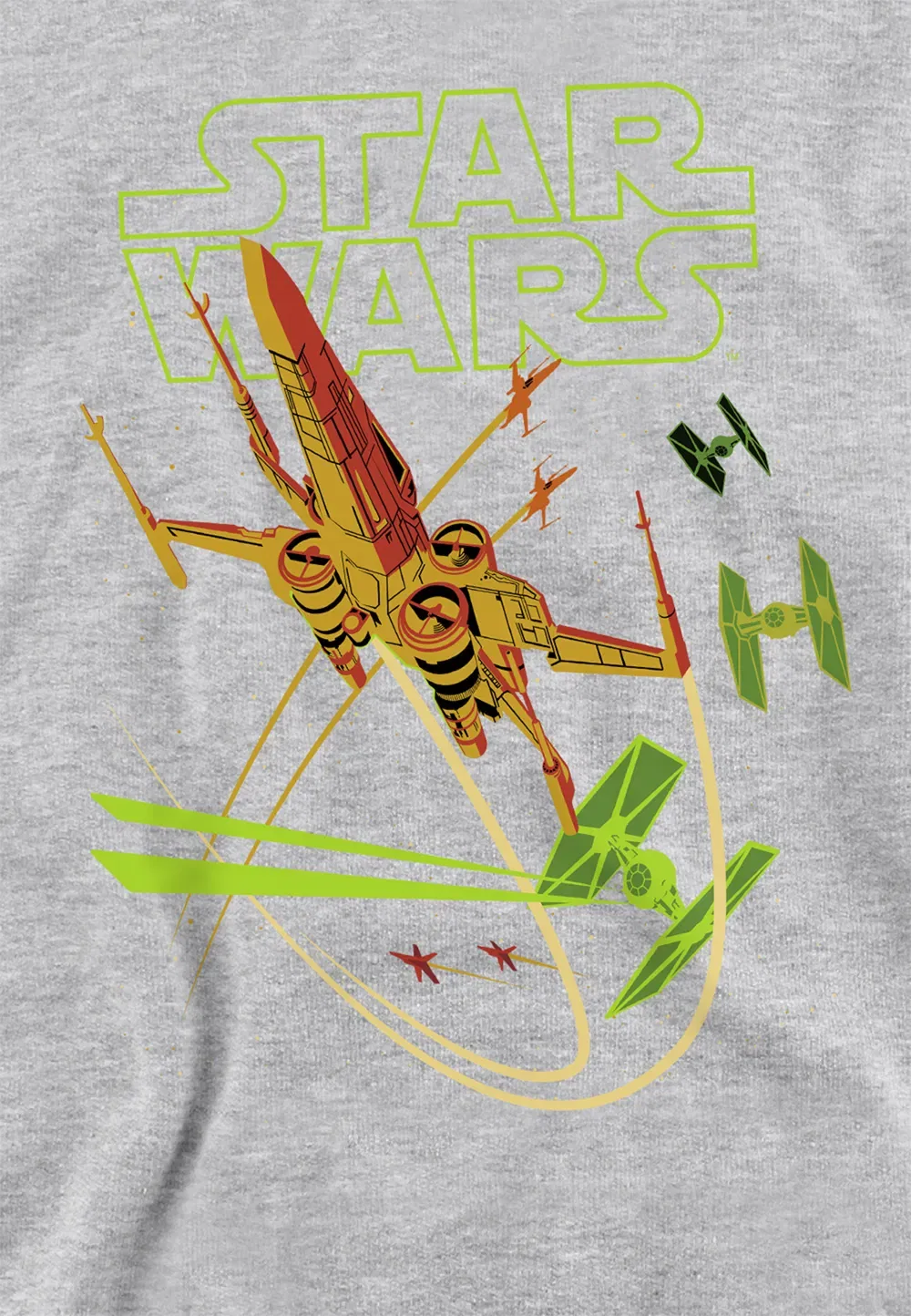 Детская толстовка Star Wars X-Wing Disney, серый — фото 2
