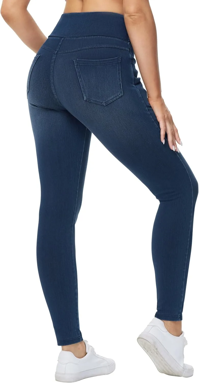 

Женские джинсы-леггинсы Origiwish с высокой талией, стрейч и карманами