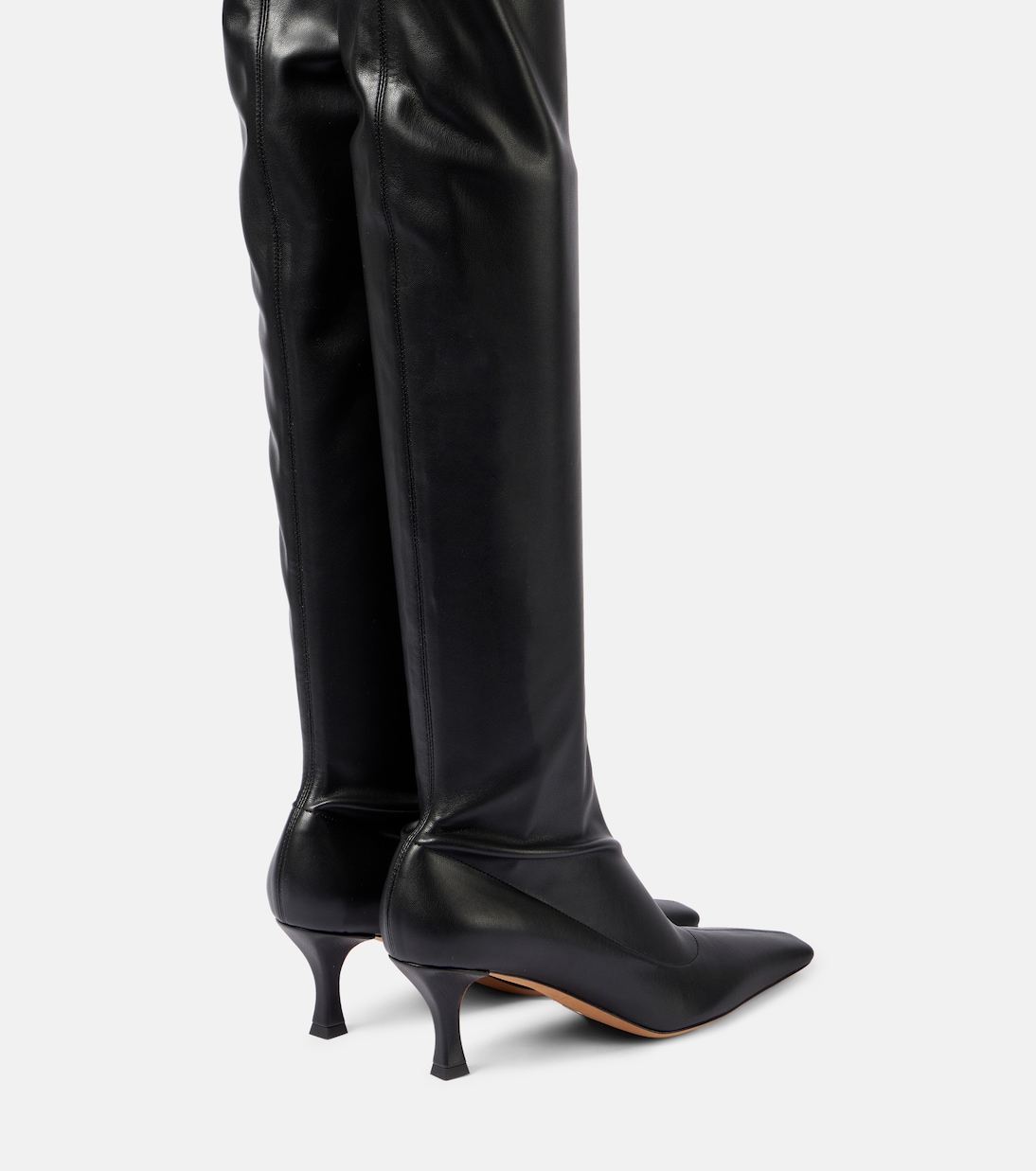 Сапоги выше колена из искусственной кожи Proenza Schouler, черный — фото 3