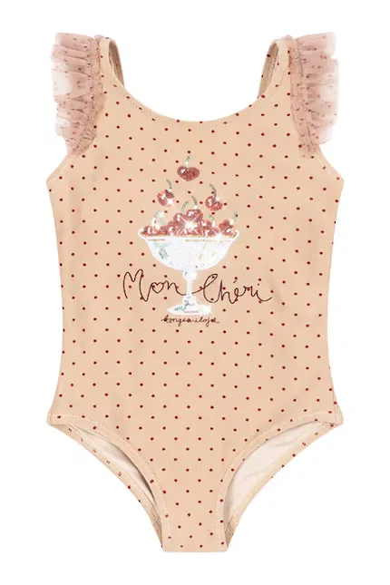 Купальник детский цельный Amandine Swimsuit Konges Sløjd, бежевый — фото 2