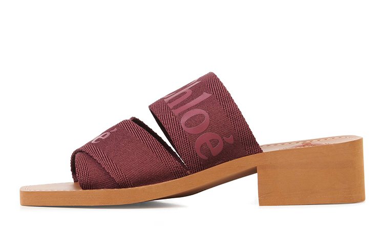 Chloé Сланцы Chloe Woody для женщин, цвет Purple
