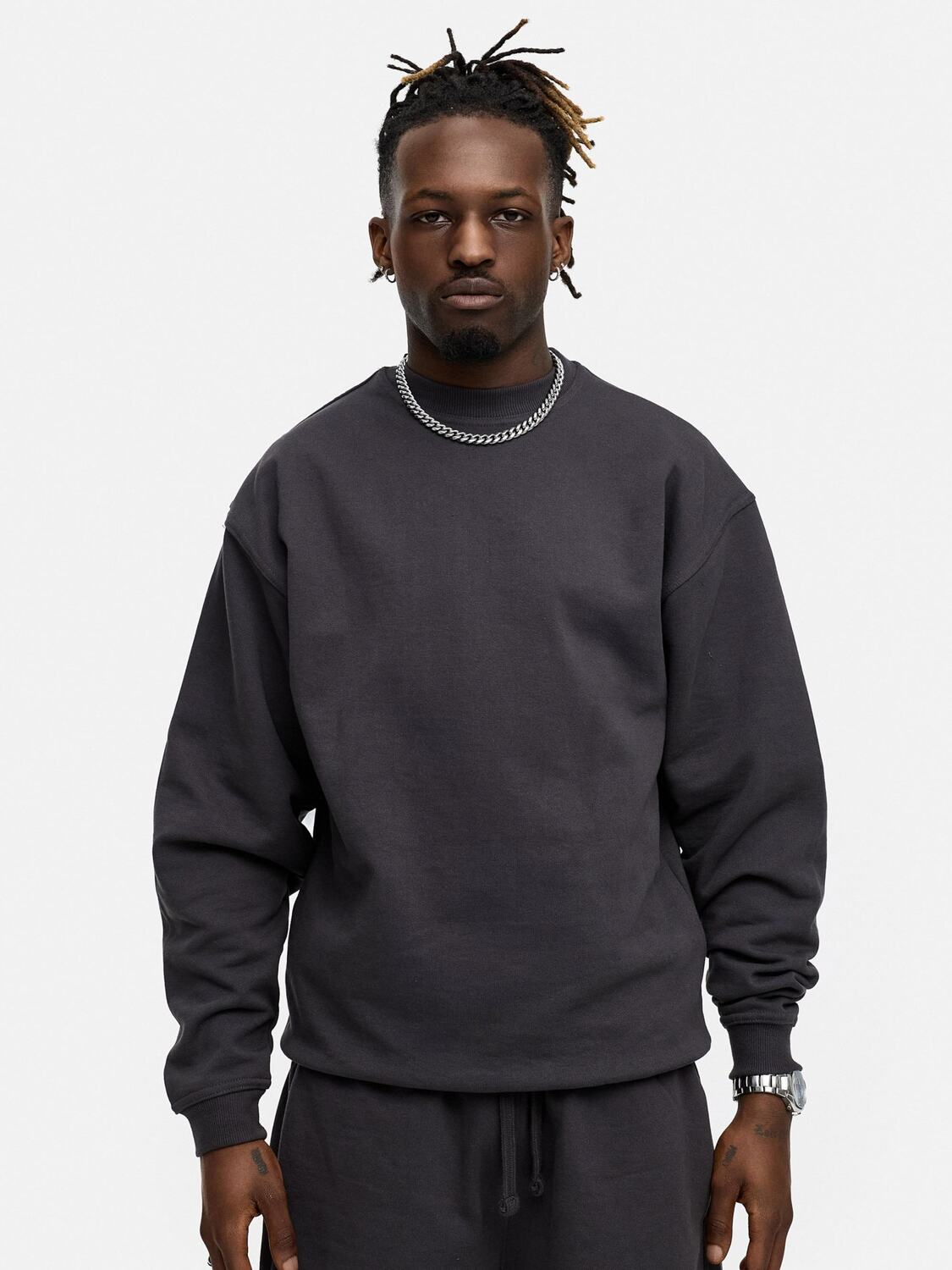 

Daily Cotton Свитшот 'DCASHEVILLE' в цвете Anthracite, Черный, Daily Cotton Свитшот 'DCASHEVILLE' в цвете Anthracite