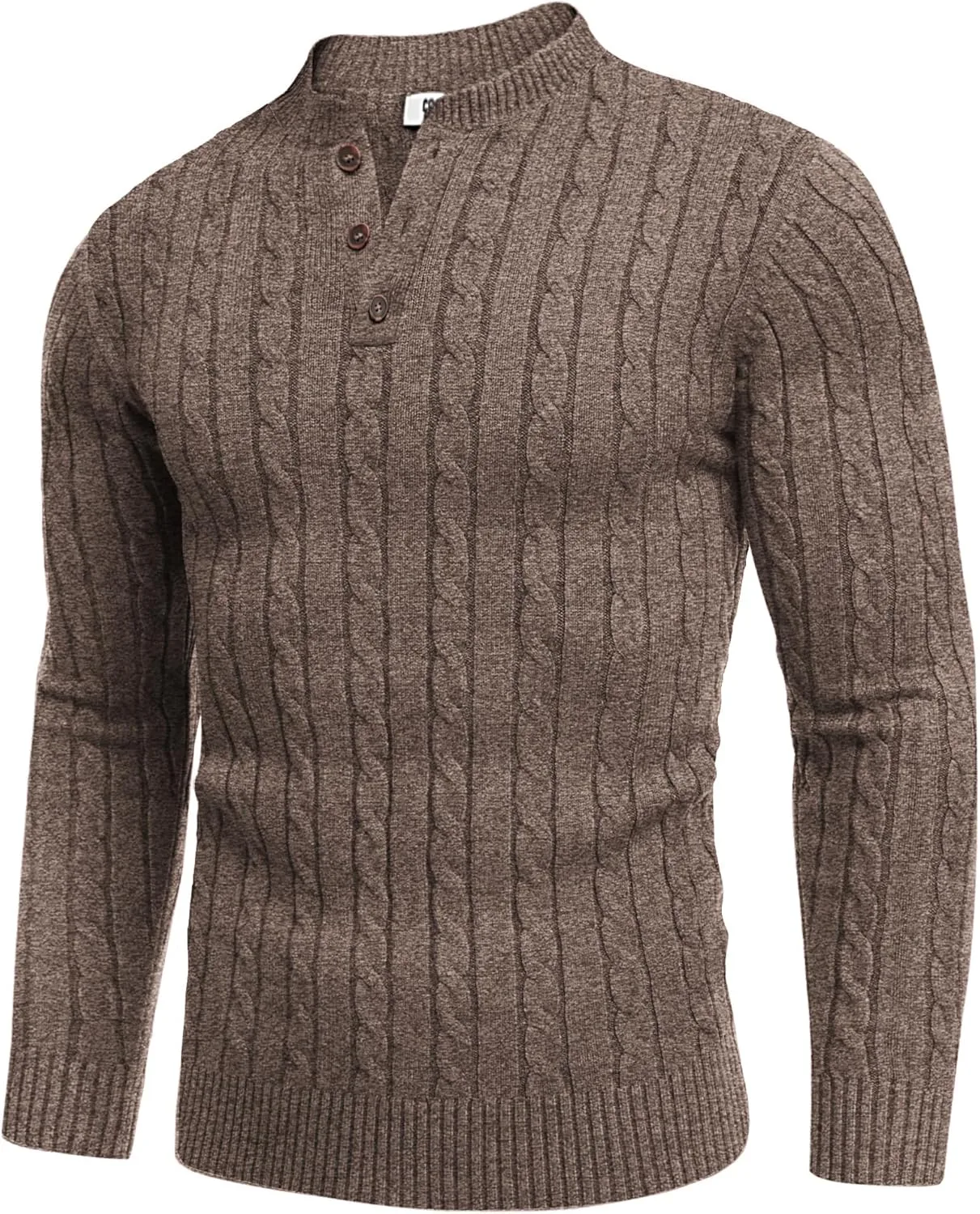 

COOFANDY мужской повседневный вязаный свитер с четвертью пуговиц Henley