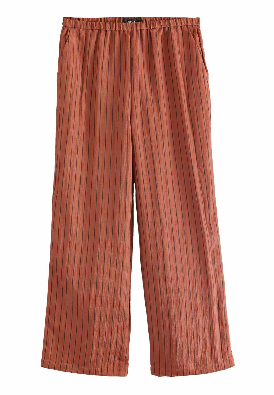 

Брюки Next STRIPED ELASTICATED WAIST WIDE LEG, Rust Brown/Light Red
