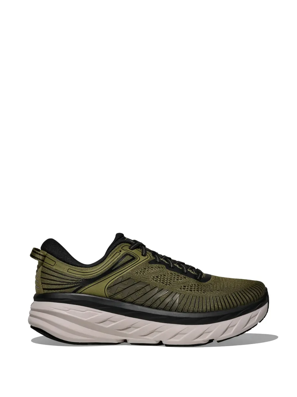 Текстурированные кроссовки Bondi 7 HOKA, зеленый